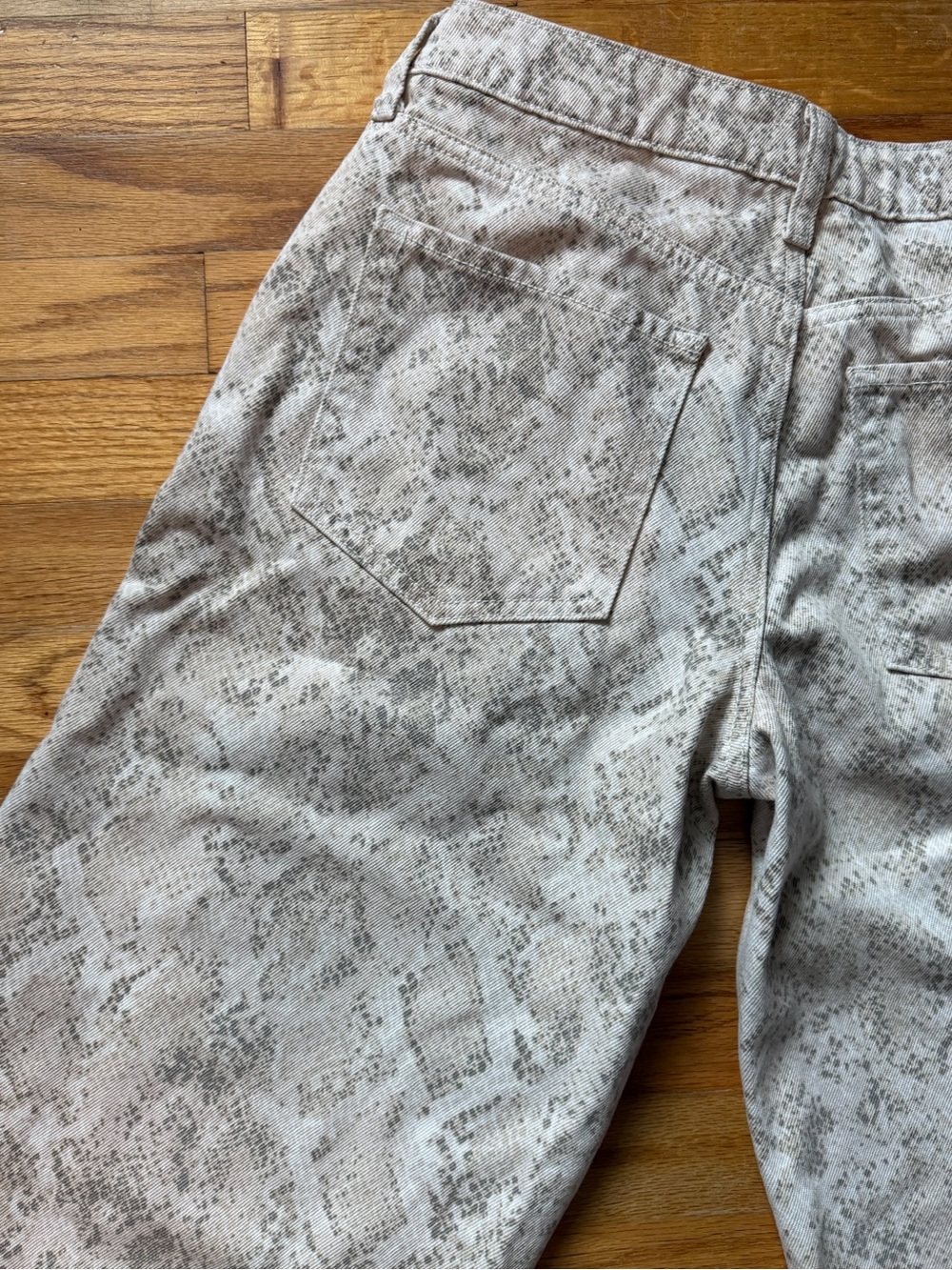 Wild Fable Cream Snake-Print Wide Leg Jeans - Picture 7 of 7